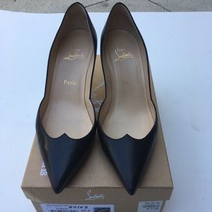 Christian Louboutin Malachic  black leather heels